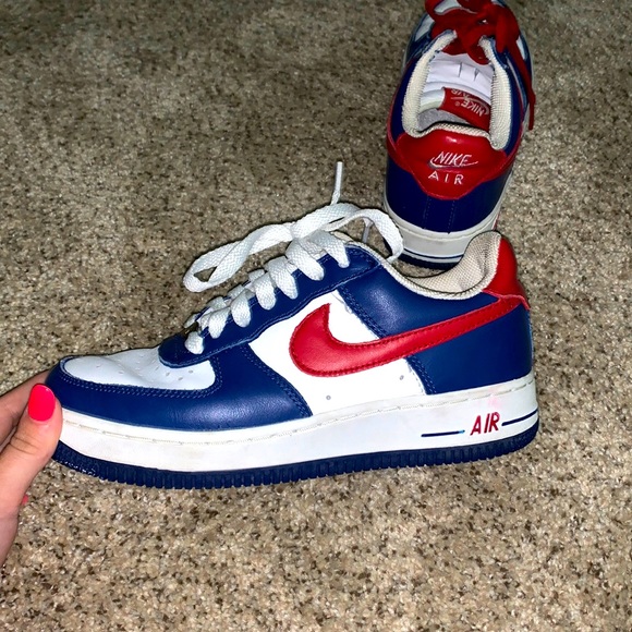 red white and blue air force 1s - Picture 1 of 5